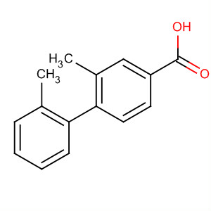 Structure of [1,1'-Biphenyl]-4-carboxylic acid, 2,2'-dimethyl-