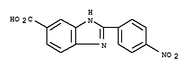 Structure of 2-(4-NITRO-PHENYL)-3H-BENZOIMIDAZOLE-5-CARBOXYLIC ACID