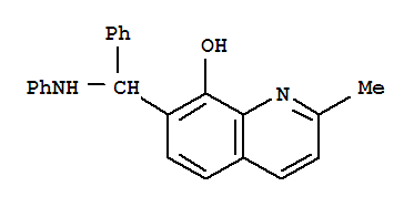 Structure of 2-methyl-7-[phenyl(phenylamino)methyl]quinolin-8-ol