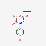 Chemical structure of Boc-4-hydroxy-phenylgly-OH
