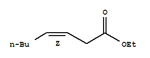 Structure of ethyl (Z)-oct-3-enoate