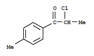 2-氯-1- (4-甲基苯基)-1-丙酮结构式