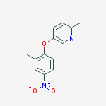 Structure of Pyridine, 2-methyl-5-(2-methyl-4-nitrophenoxy)-