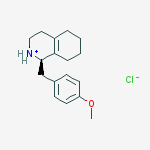 (R)-1-(4-甲氧基苄）-1,2,3,4,5,6,7,8-八氢异喹啉盐酸盐结构式