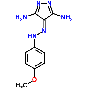 4-[(4-methoxyphenyl)hydrazinylidene]pyrazole-3,5-diamine结构式