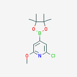 2-CHLORO-6-METHOXYPYRIDINE-4-BORONIC ACID PINACOL ESTER结构式