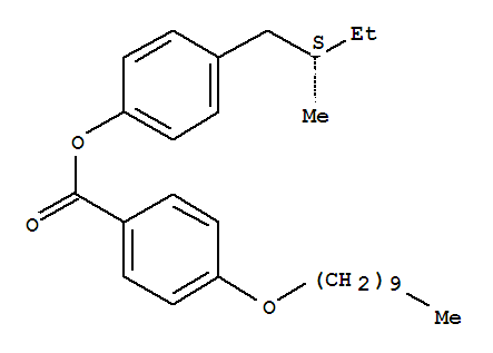 Structure of p-(2-methylbutyl)phenyl (S)-4-(decyloxy)benzoate