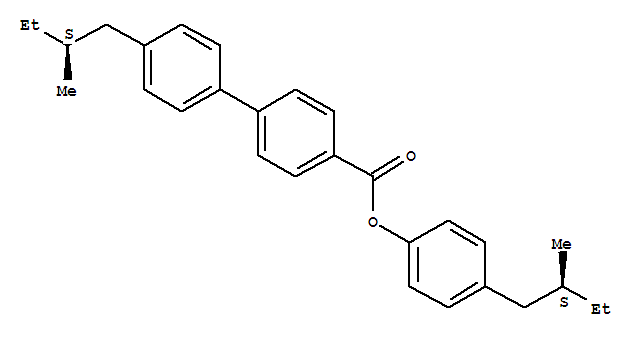 Structure of [S-(R*,R*)]-4-(2-methylbutyl)phenyl 4-(2-methylbutyl)[1,1-biphenyl]-4-carboxylate