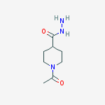 1-acetylpiperidine-4-carbohydrazide结构式