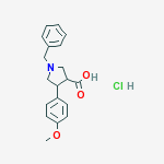Structure of 1-BENZYL-4-(4-METHOXY-PHENYL)-PYRROLIDINE-3-CARBOXYLIC ACID HYDROCHLORIDE
