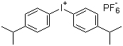双(4-异丙基苯基)碘六氟磷酸盐结构式
