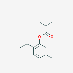 Butanoic acid, 2-methyl-, 5-methyl-2-(1-methylethyl)phenyl ester结构式