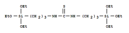 N,N-二(3-三乙氧基硅丙基)硫结构式