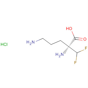 Structure of L-Ornithine, 2-(difluoromethyl)-, monohydrochloride