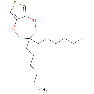 Structure of 2H-Thieno[3,4-b][1,4]dioxepin, 3,3-dihexyl-3,4-dihydro-