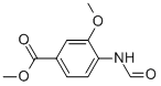 Structure of Benzoic acid,4-(formylamino)-3-methoxy-, methyl ester