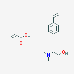 Structure of 2-Propenoic acid, polymer with ethenylbenzene, compd. with 2-(dimethylamino)ethanol