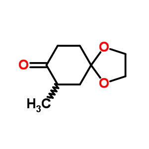 7-methyl-1,4-dioxaspiro[4.5]decan-8-one结构式