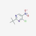 Structure of 2-tert-butyl-4-chloro-5-nitropyrimidine