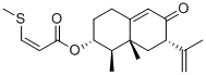 Structure of (3s,4ar,5r,6r)-[2,3,4,4a,5,6,7,8-octahydro-3-(2-propenyl)-4a,5-dimethyl-2-oxo-6-naphthyl] z-3-methylthio-1-propenoate