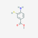 Structure of Benzoic acid, 4-amino-3-mercapto-, methyl ester