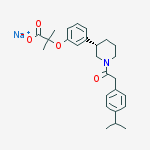 Structure of 2-Methyl-2-[3-[(3S)-1-[2-[4-(1-methylethyl)phenyl]acetyl]-3-piperidinyl]phenoxy]-propanoic acid