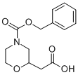 Structure of 2-(4-N-CBZ-MORPHOLIN-2-YL)ACETIC ACID