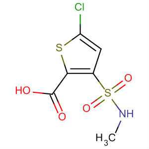 Structure of 2-Thiophenecarboxylic acid, 5-chloro-3-[(methylamino)sulfonyl]-