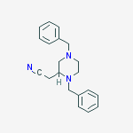 2-(1,4-dibenzylpiperazin-2-yl)acetonitrile结构式
