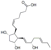 (Z)-7-[(1S,2R,3R,5S)-3,5-dihydroxy-2-[(1E,3S,5Z)-3-hydroxyocta-1,5-dienyl]cyclopentyl]hept-5-enoic acid结构式