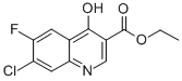 7-氯-6-氟-4-4羟基-3-喹啉甲酸乙酯结构式
