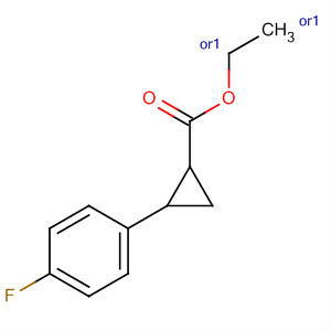Cyclopropanecarboxylic acid, 2-(4-fluorophenyl)-, ethyl ester,(1R,2R)-rel-结构式
