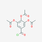 Structure of Benzoyl chloride, 3,4,5-tris(acetyloxy)-
