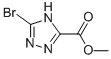 Structure of 1H-1,2,4-Triazole-3-carboxylic acid, 5-bromo-, methyl ester