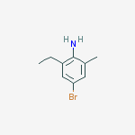 Structure of 4-bromo-2-ethyl-6-methylbenzenamine