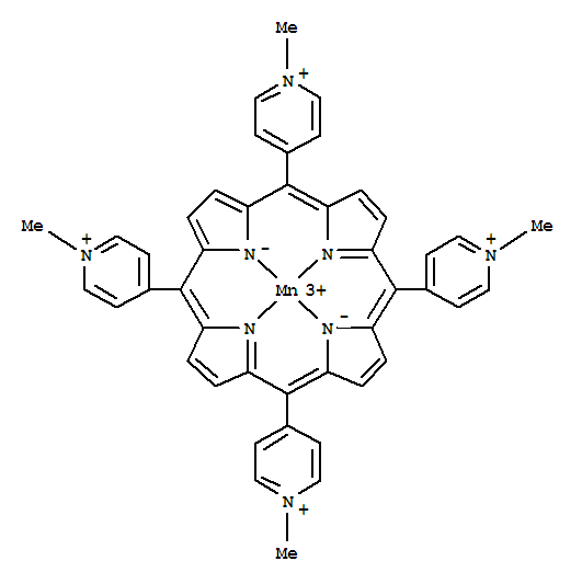 Structure of tetrakis(N-methyl-4-pyridiniumyl)porphine manganese(III) complex