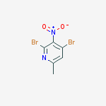 2,4-dibromo-6-methyl-3-nitroPyridine结构式