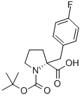 Structure of BOC-(R)-ALPHA-(4-FLUOROBENZYL)-PROLINE