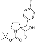 Structure of BOC-(S)-ALPHA-(4-FLUOROBENZYL)-PROLINE