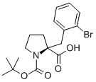 BOC-(S)-ALPHA-(2-BROMOBENZYL)-PROLINE结构式