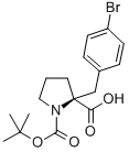 BOC-(S)-ALPHA-(4-BROMOBENZYL)-PROLINE结构式