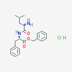 Structure of (S)-benzyl 2-((S)-2-amino-4-methylpentanamido)-3-phenylpropanoate hydrochloride