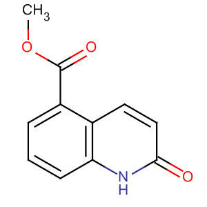 Structure of 5-Quinolinecarboxylic acid, 1,2-dihydro-2-oxo-, methyl ester