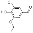Structure of 3-CHLORO-5-ETHOXY-4-HYDROXYBENZALDEHYDE
