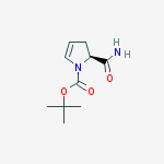 (2S)-2-(氨基羰基)-2,3-二氢-1H-吡咯-1-甲酸叔丁基酯结构式