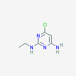 Structure of N2-ethyl-6-chloro-pyrimidine-2,4-diyldiamine