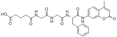 GLUTARYL-GLY-GLY-PHE-7-AMIDO-4-METHYLCOUMARIN结构式