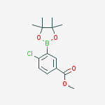 methyl 4-chloro-3-(4,4,5,5-tetramethyl-1,3,2-dioxaborolan-2-yl)benzoate结构式