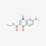 Ethyl 7-methoxy-4-oxo-1,4-dihydro-3-quinolinecarboxylate结构式
