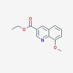 3-Quinolinecarboxylic acid, 8-methoxy-, ethyl ester结构式